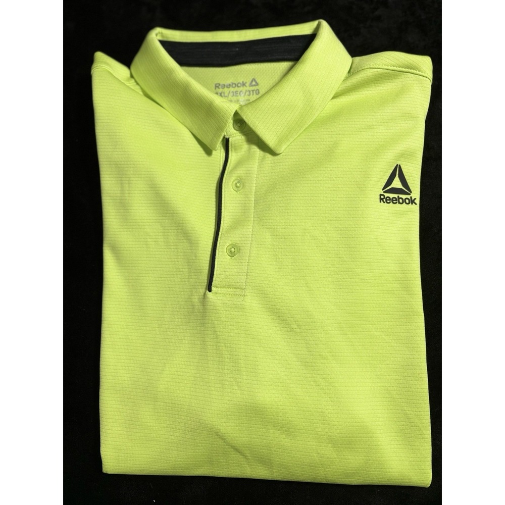 Reebok Neon Yellow Polo Shirt Size Mens 3XL - Picture 3 of 6